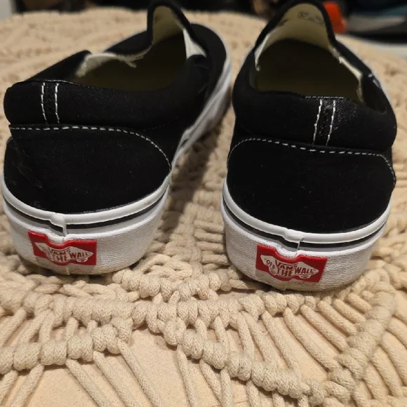 Vans Black and White Slip-On Shoes - Picture 3 of 8